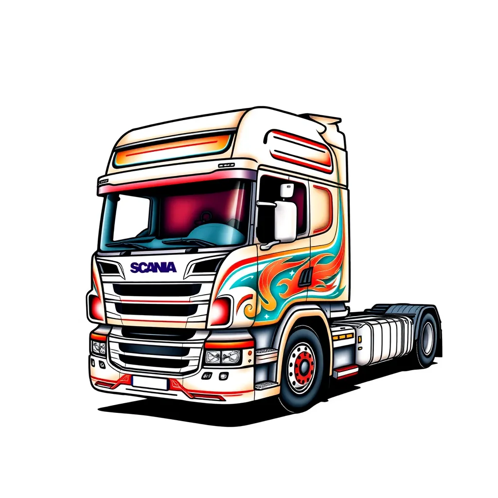 camion de routier scania tattoo