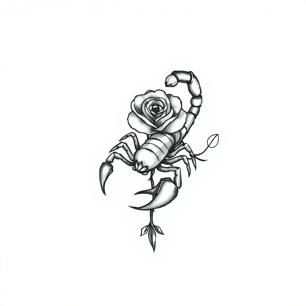 天蝎座 玫瑰 tatuering