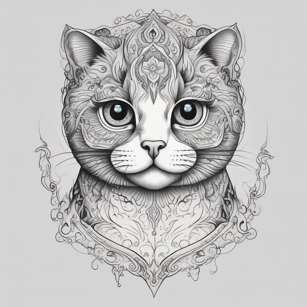 Scottish fold tattoo