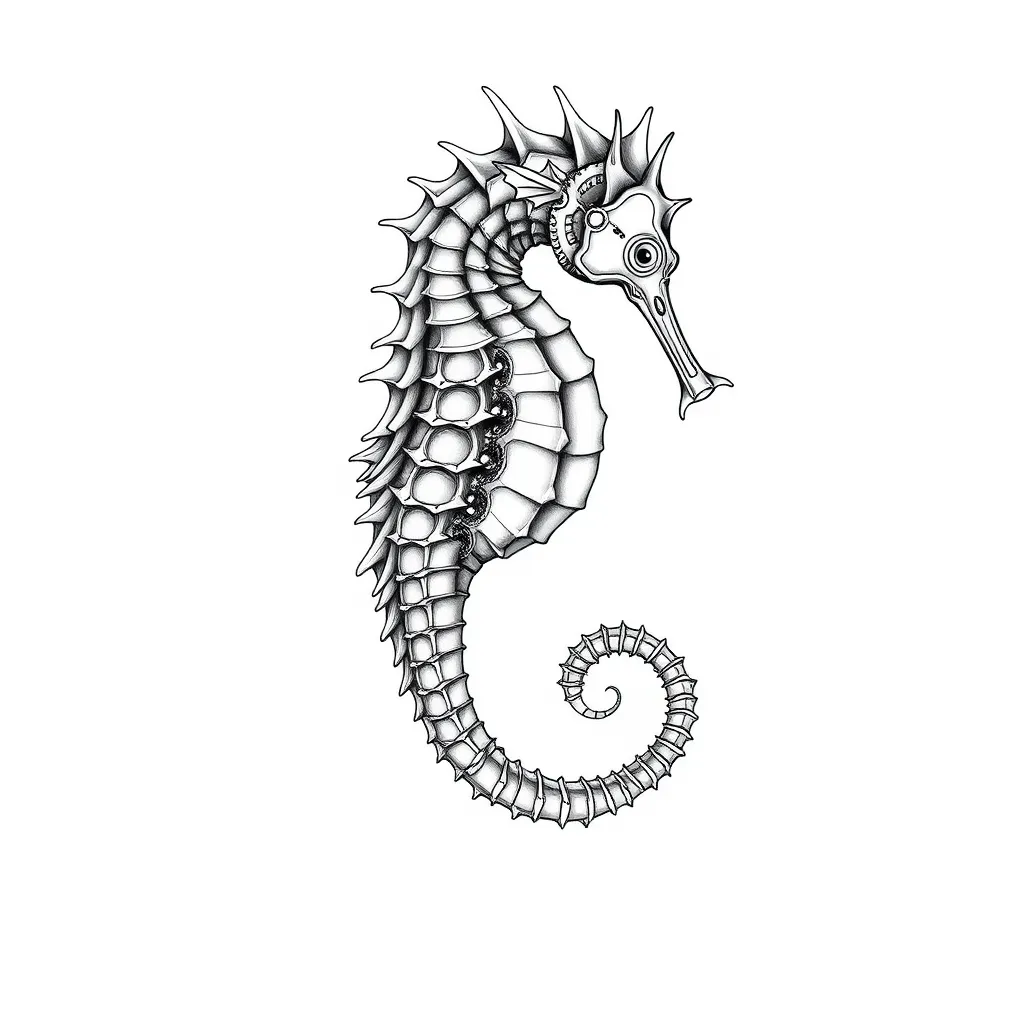 Sea horse tattoo