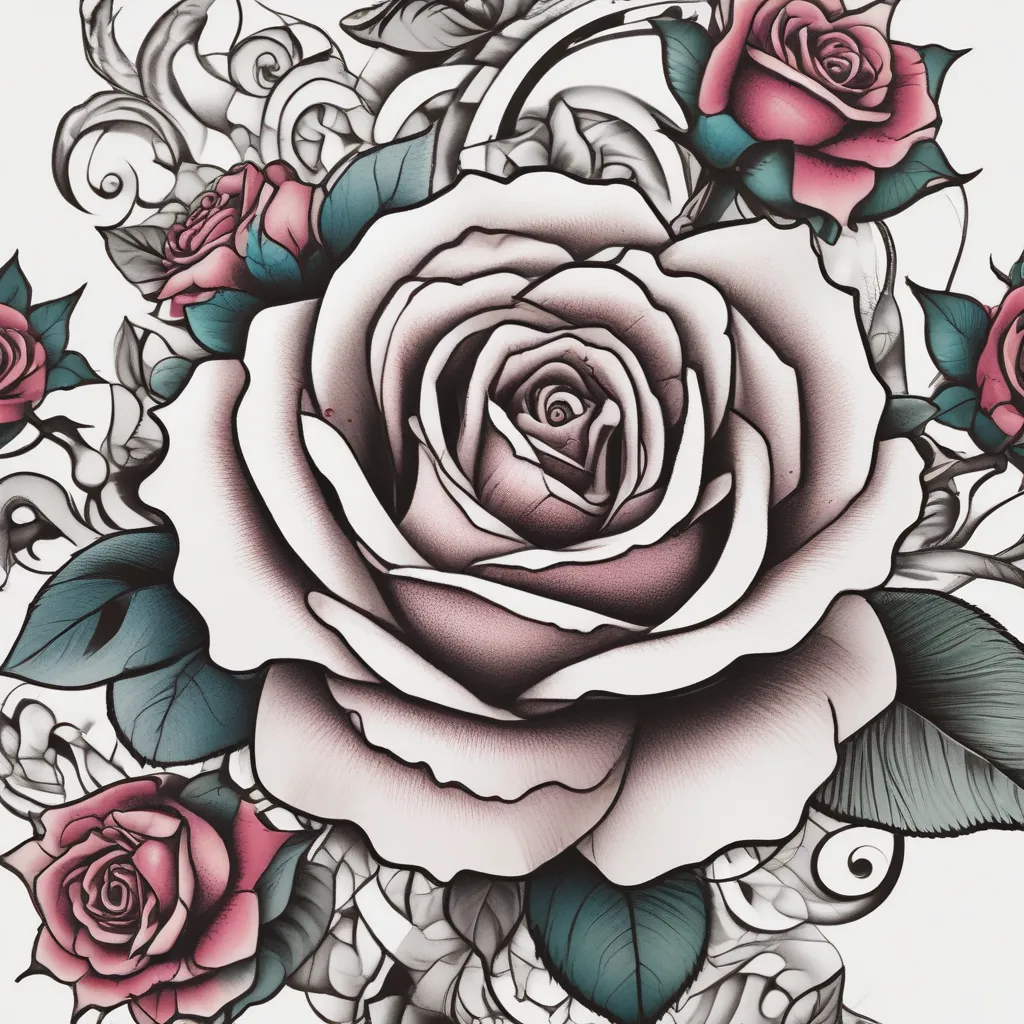 See rose tattoo