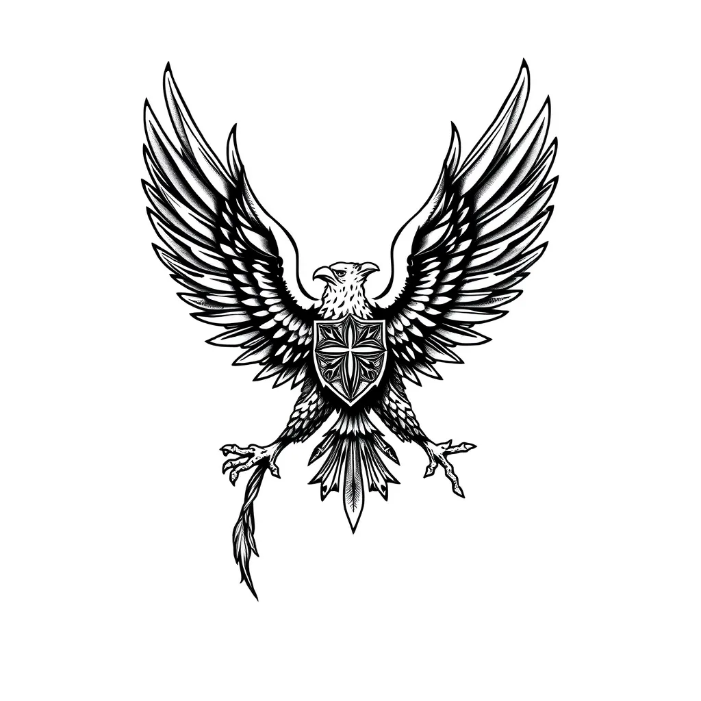 Serbian Eagle for shoulder tatoeage