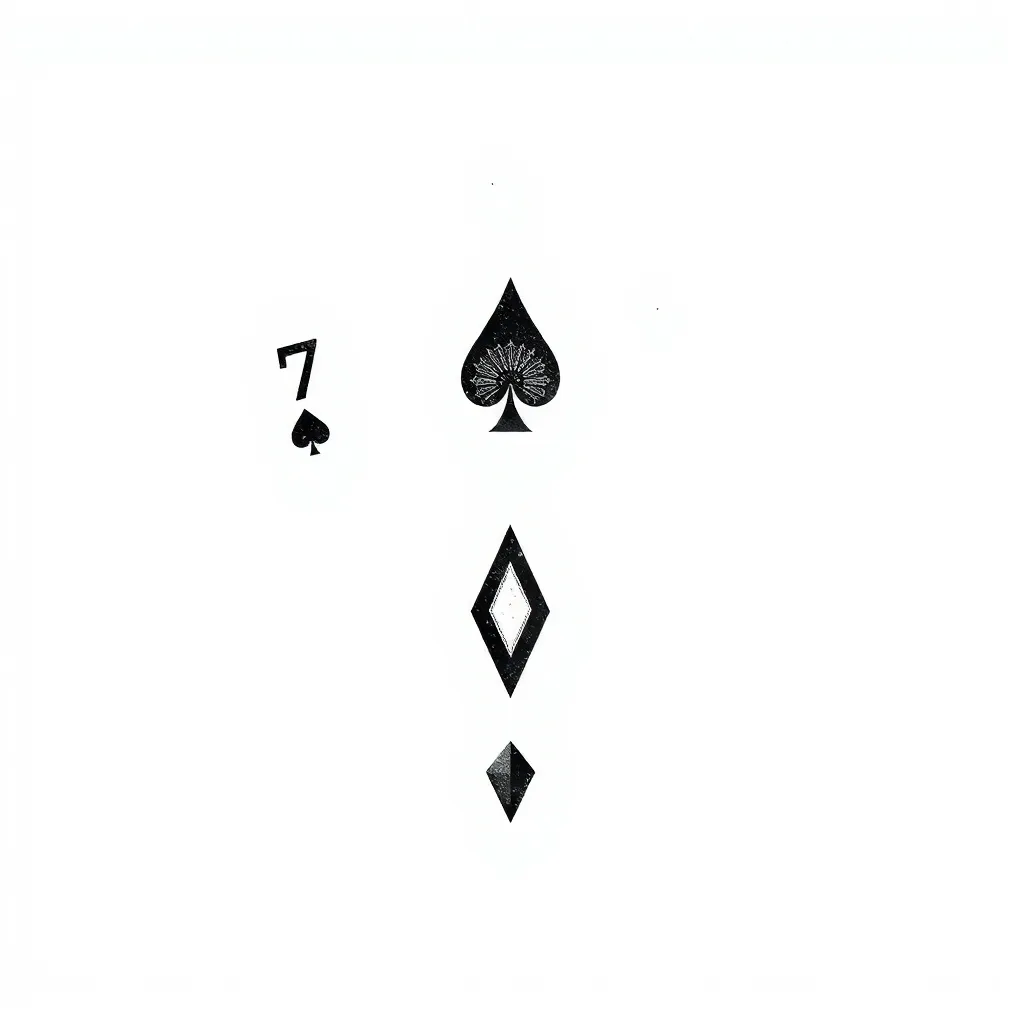 黑桃7和方块2 dövme