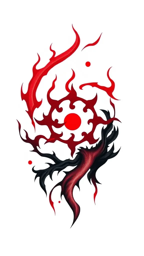 Sharingan dans naruto  tattoo