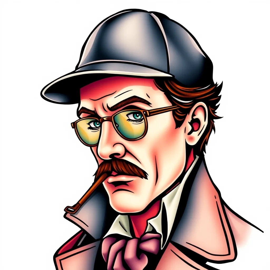 Sherlock holmes tatuaggio