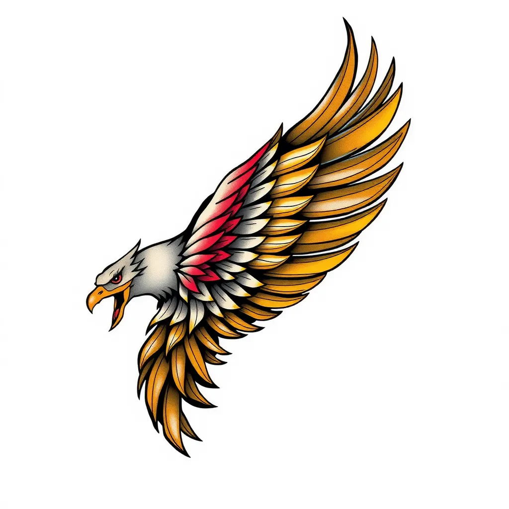 单边翅膀 टैटू