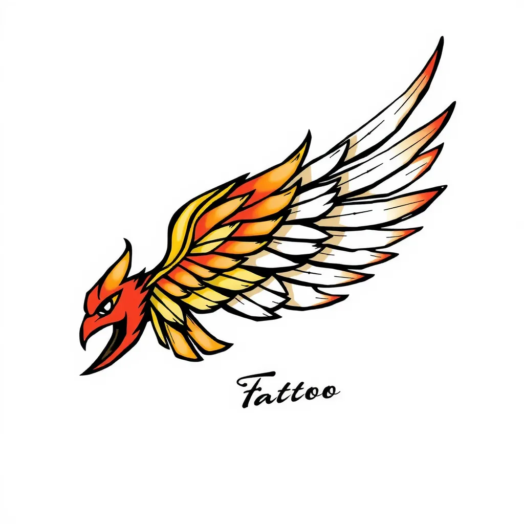 单边翅膀 टैटू