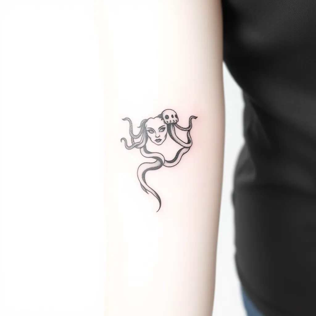 Medusa Tekno piccolo per tatuaggio sul braccio  纹身