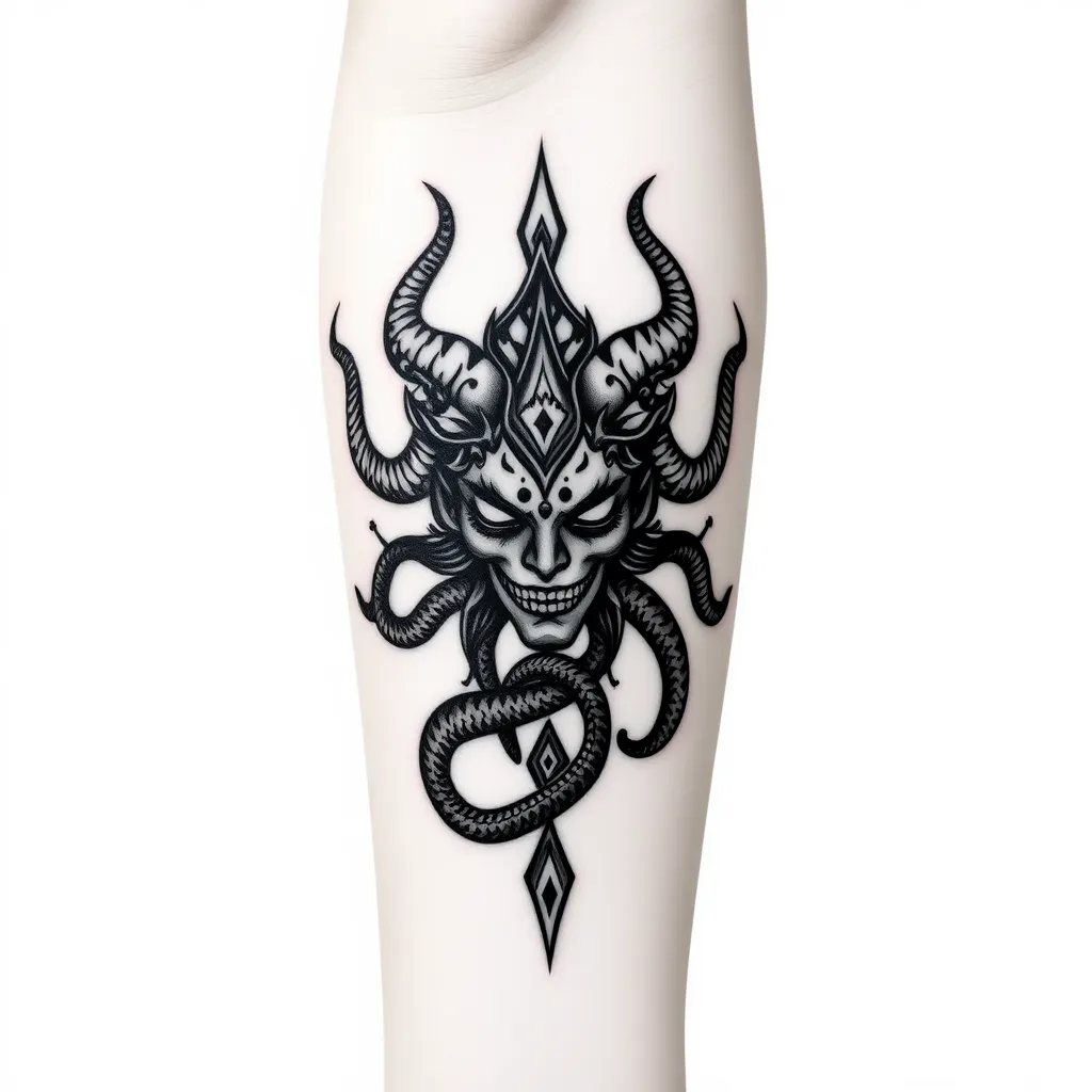 Medusa versione Tekno piccola per tatuaggio sul braccio  татуировка