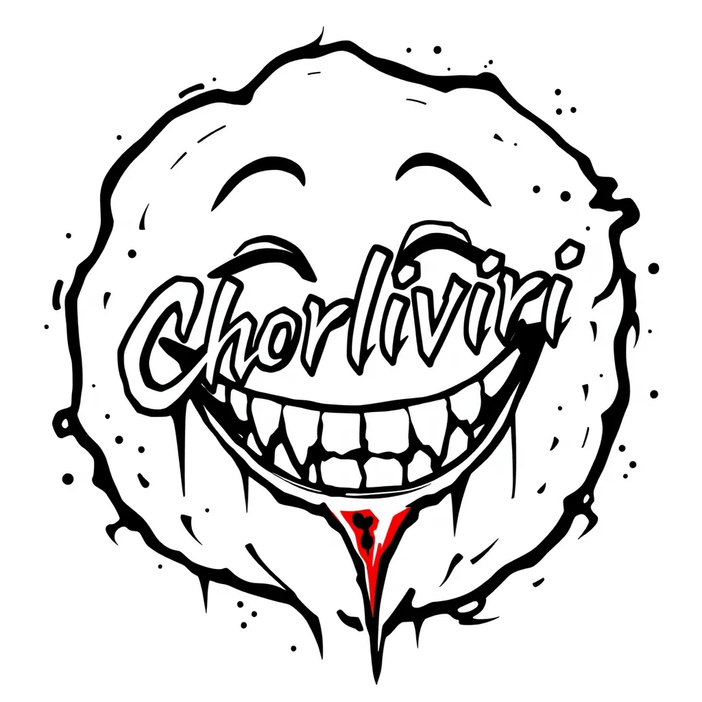 sonrisa con la plabra chorliviri tatuering