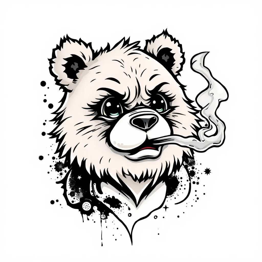 抽烟卡通小熊 Tätowierung