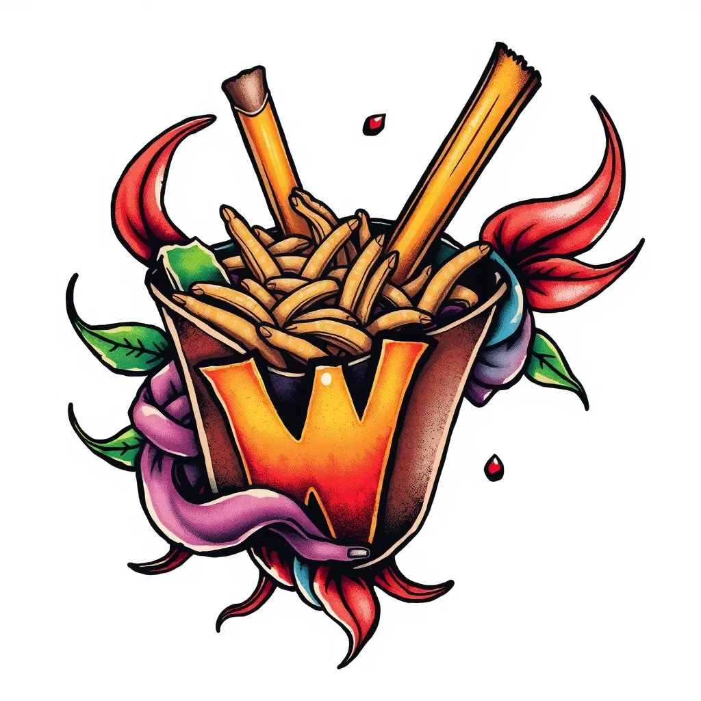 Snack with W  문신