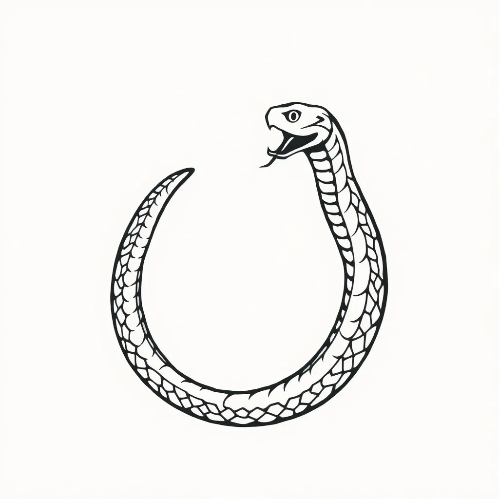 snake circle fierce tatuaggio