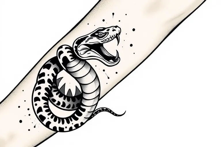 serpiente en el brazo  tattoo