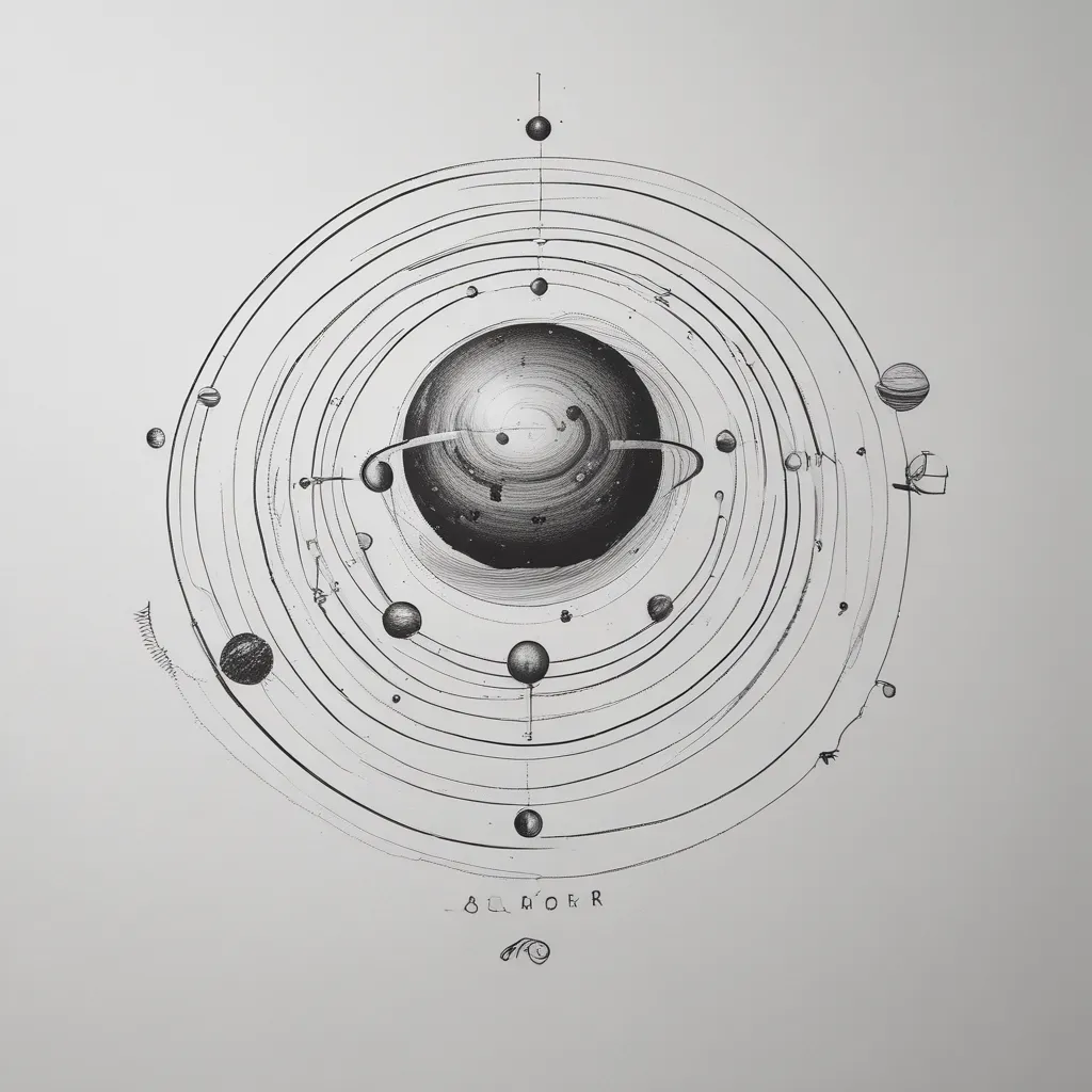 Solar system on 4/13/19 in circles  tatoeage