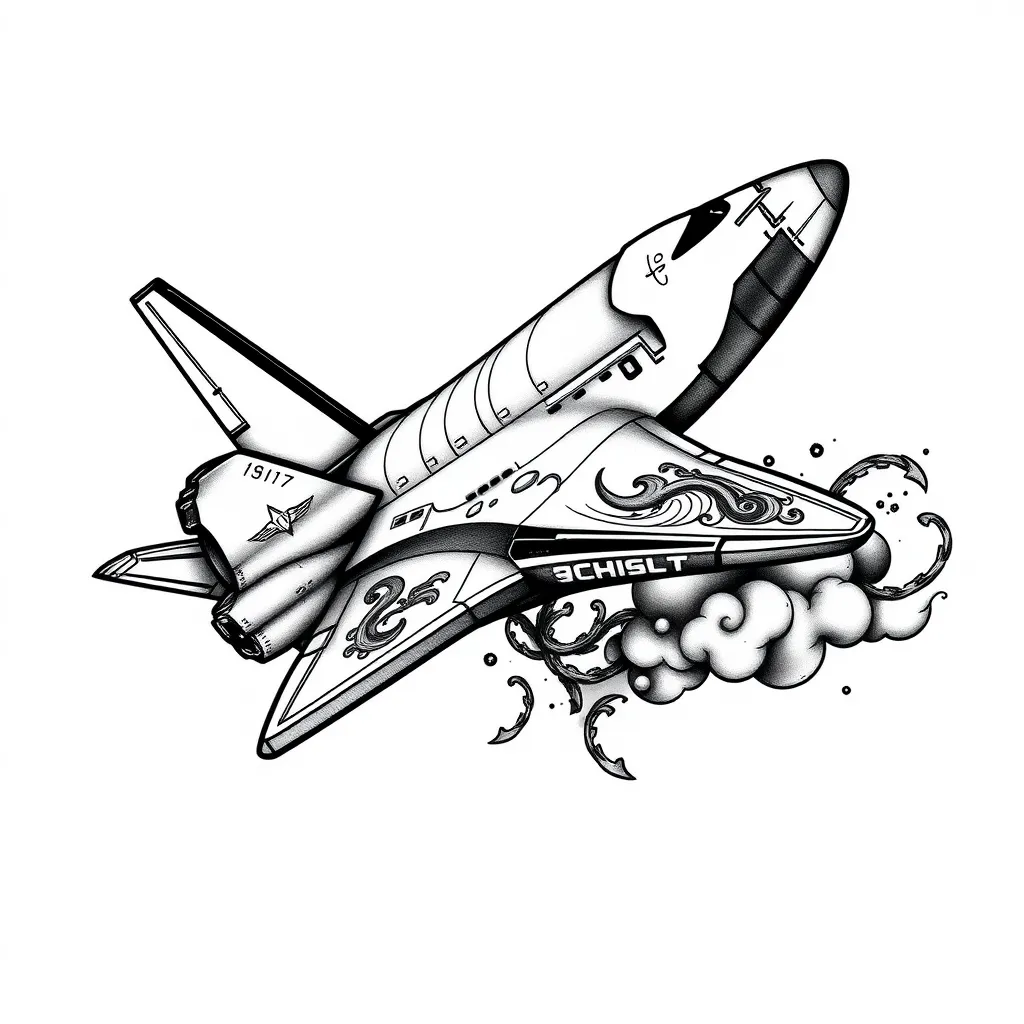 Space Shuttle Challenger tattoo