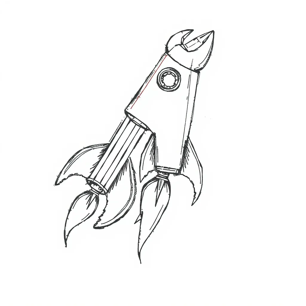 spanner and rocket وشم