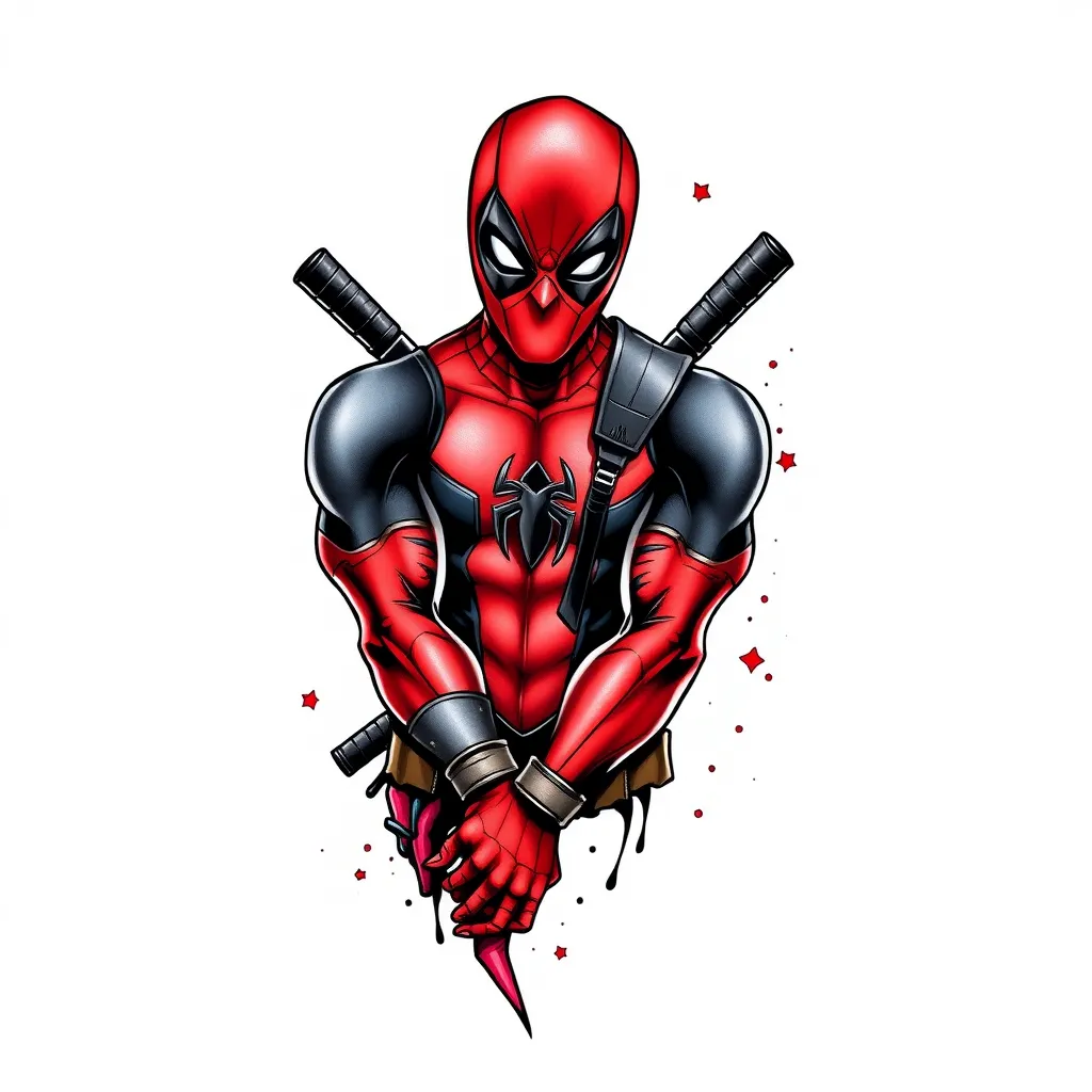 spiderman deadpool tatuagem