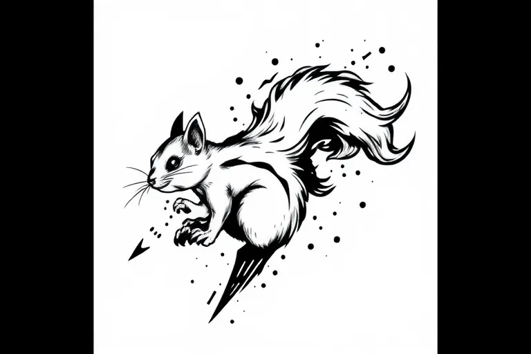 squirel cloud flash τατουάζ