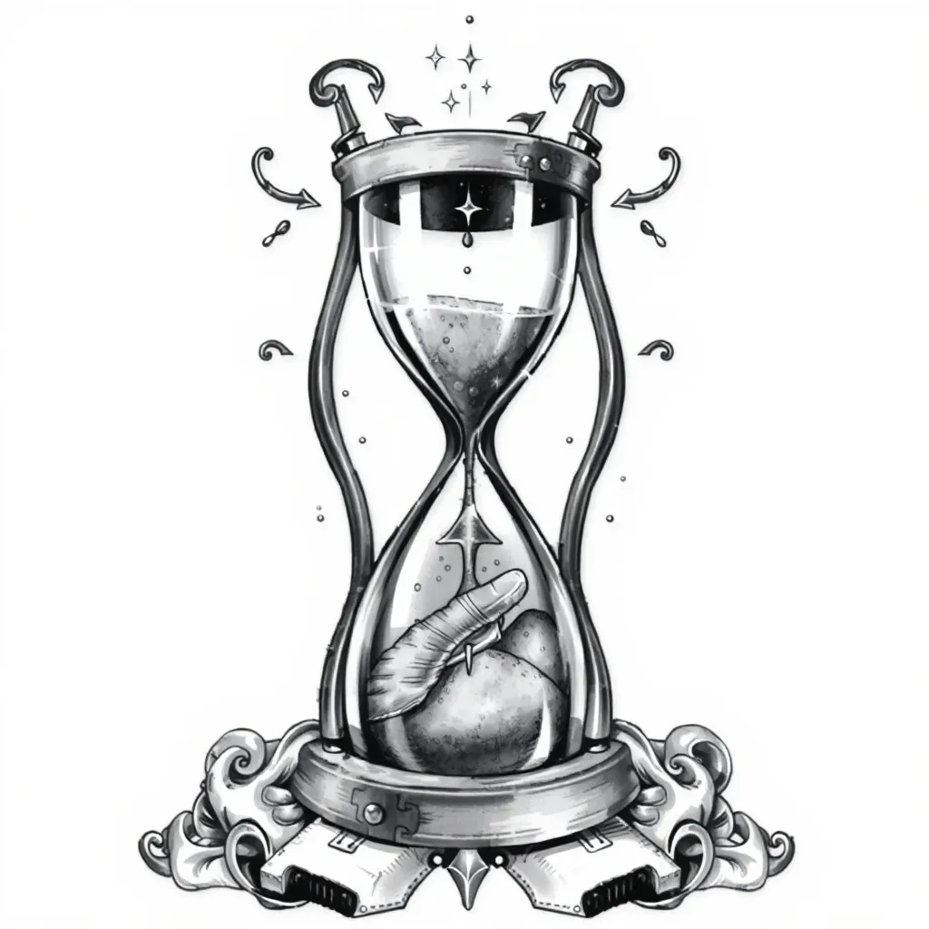 Himmelstreppe Sanduhr Familie  татуировка