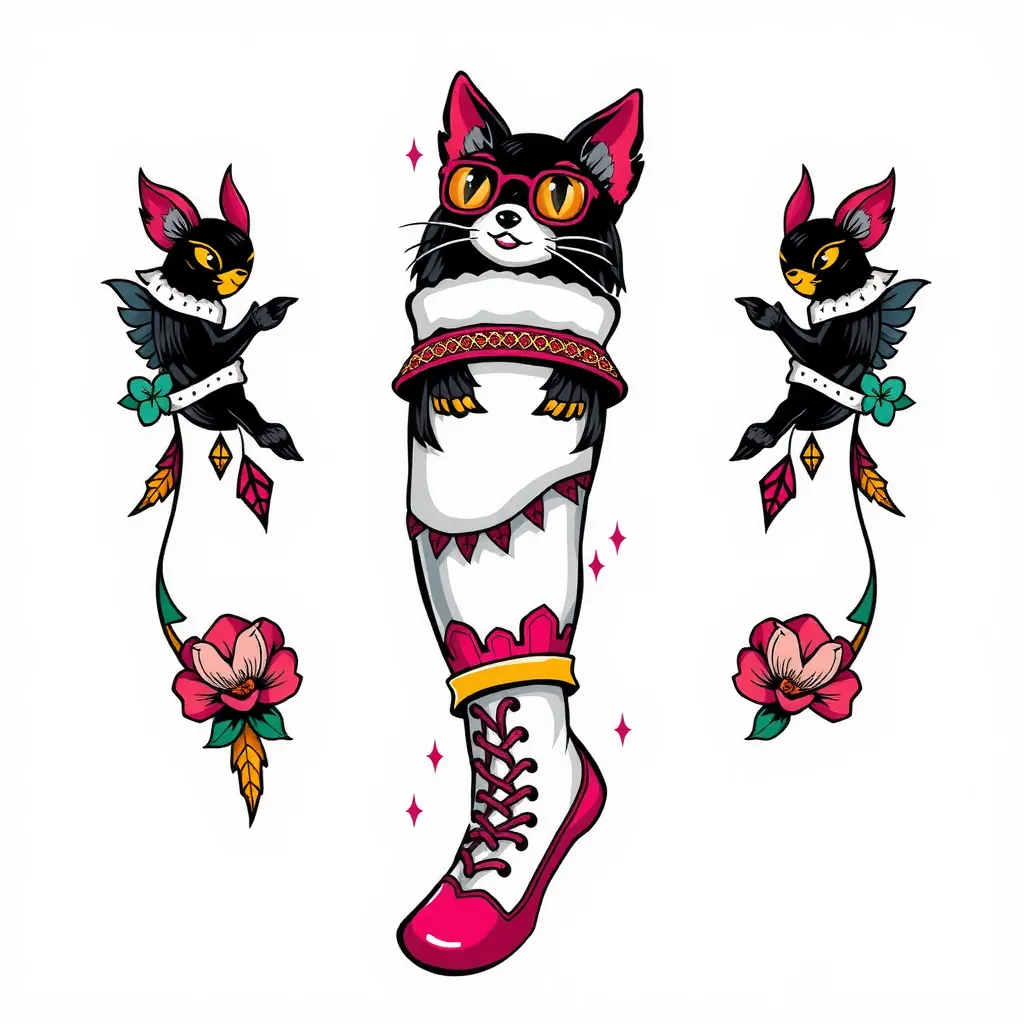 以丝袜为主题 τατουάζ