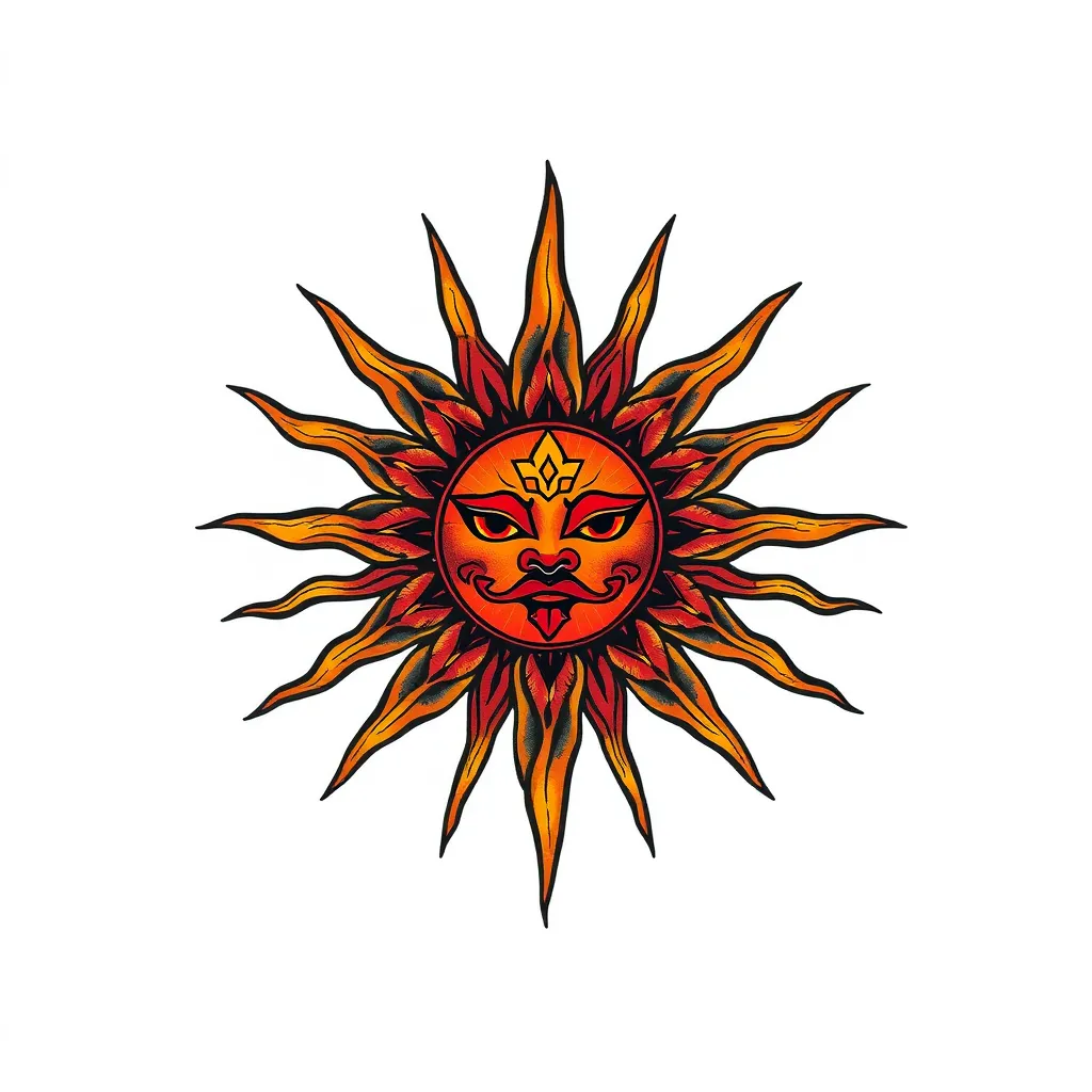 Sun tattoo