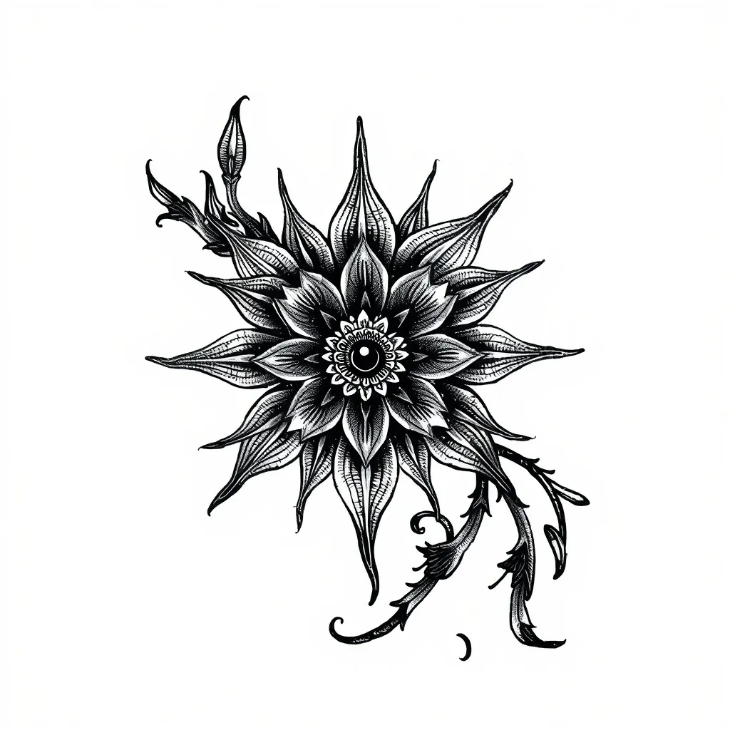 太阳 凤凰 花 tatuointi