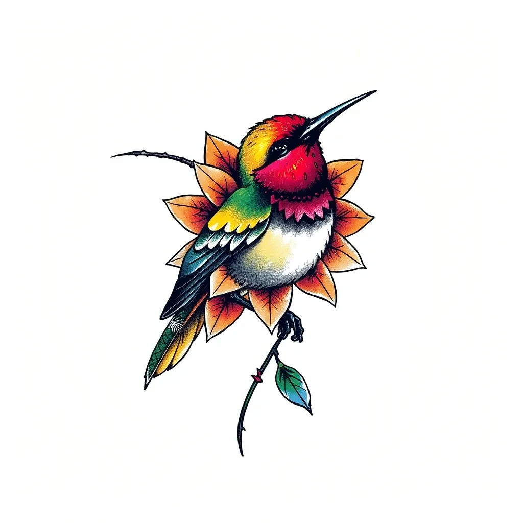 太阳凤凰花 tatuointi