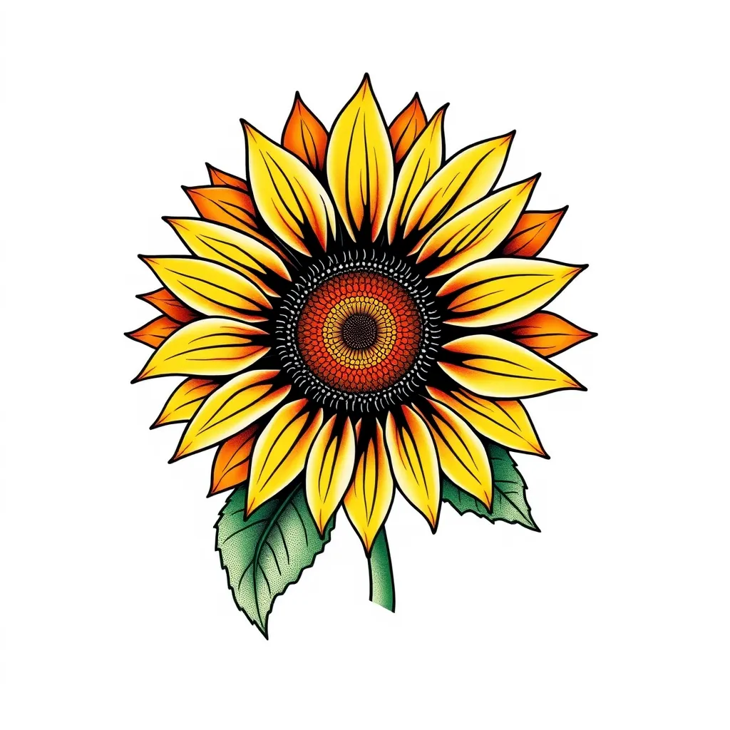 Sunflower tattoo