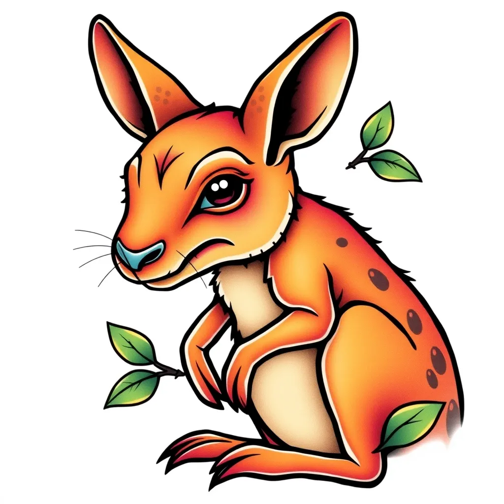 sweet kangroo tatuaggio