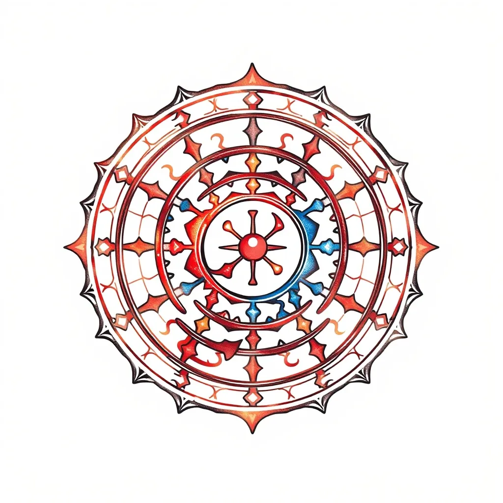 太极八卦图 tatouage