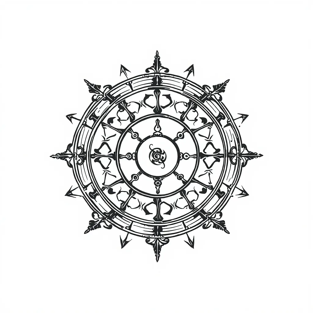 太极八卦图 tatouage