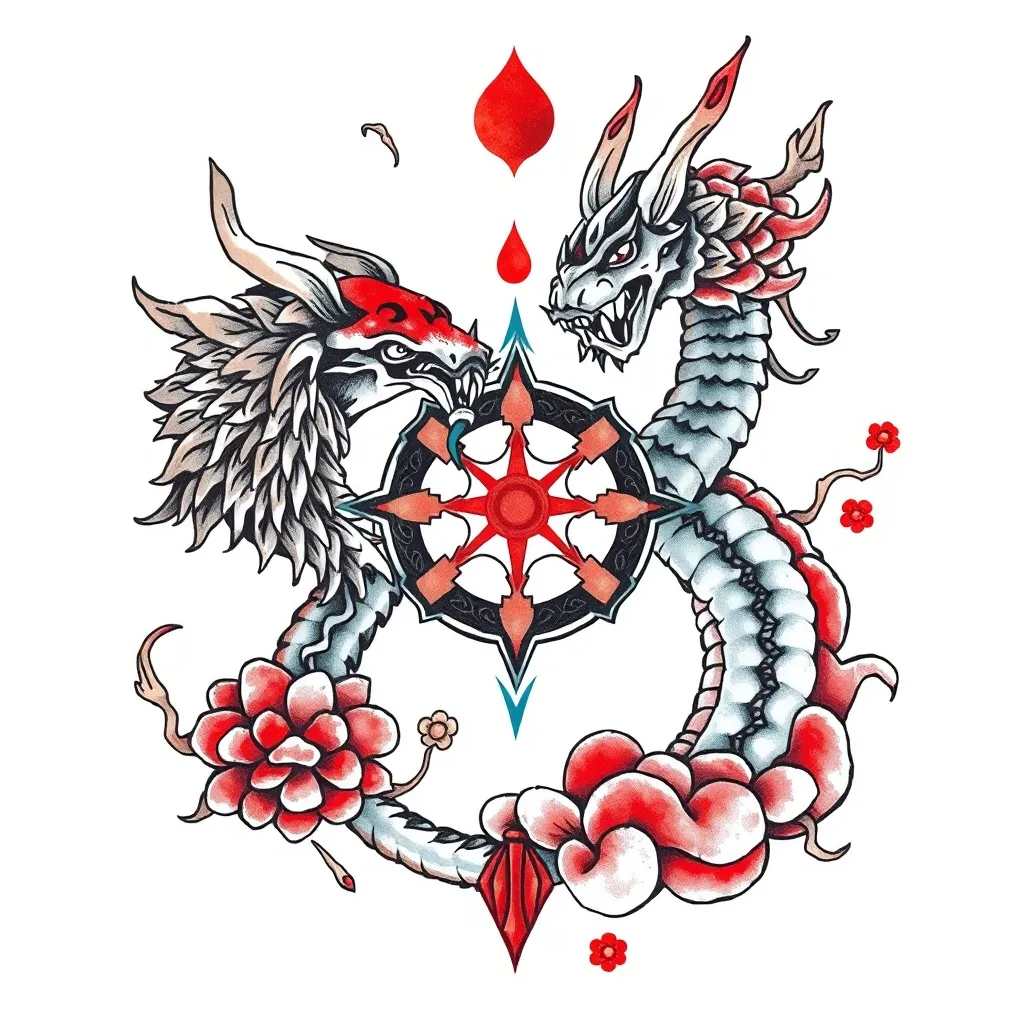 太极图融入道家元素 tatouage