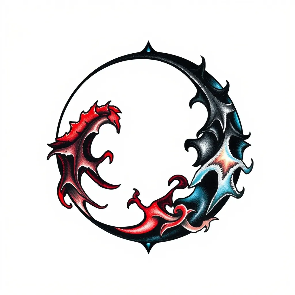 太极阴阳图 tatouage