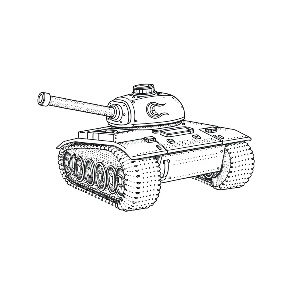 Tank tatuaż