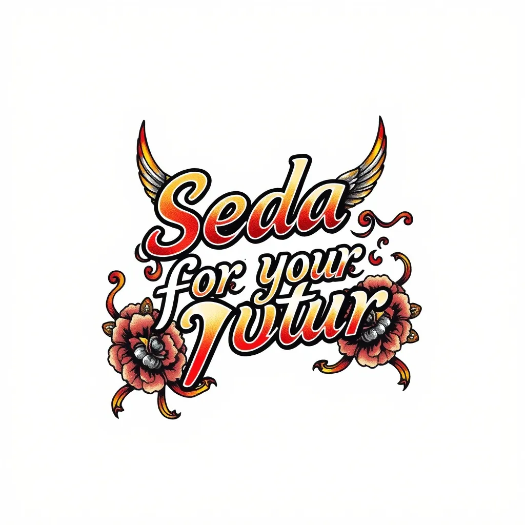 Text only: Seda wait for your turn  문신