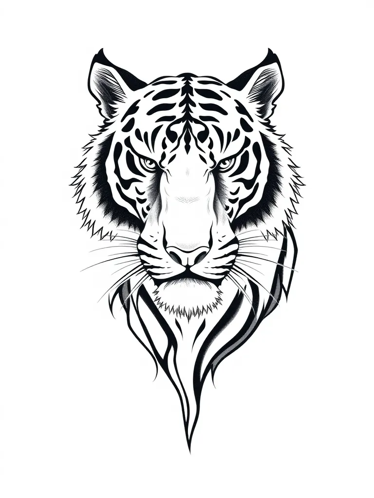 The combination of Leo and Tiger should not be too fierce, but should be individual and handsome. tattoo