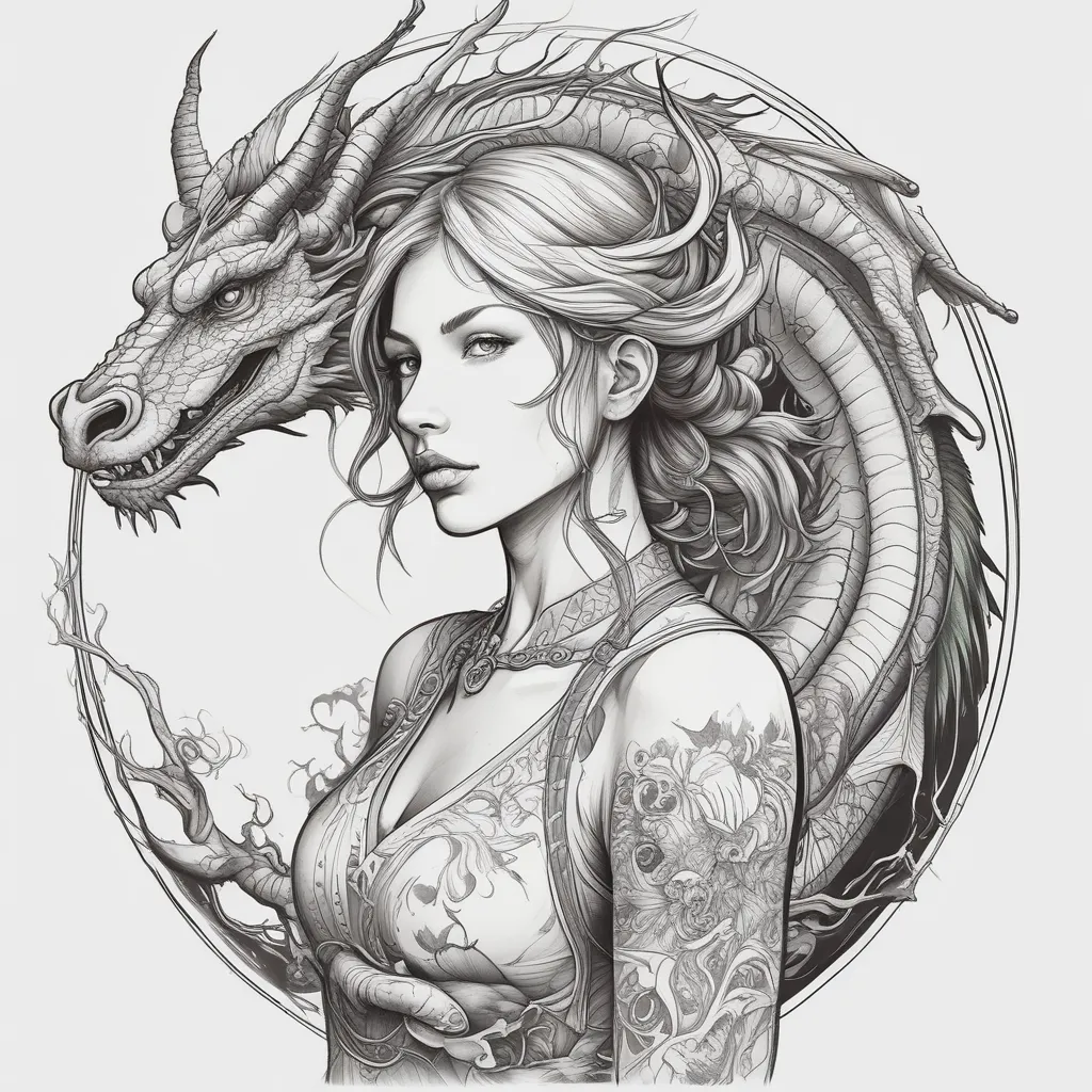 the girl with the dragon tatuaggio