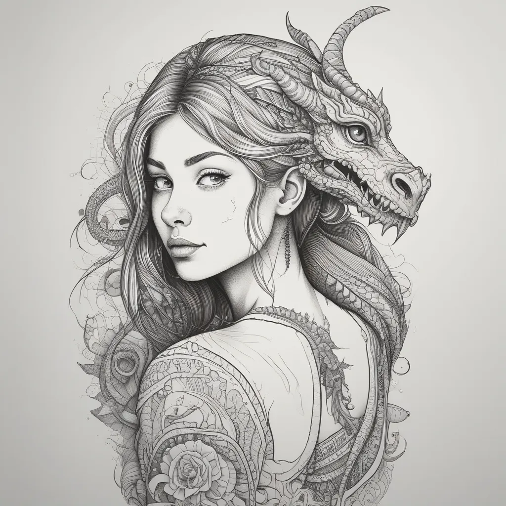 the girl with the dragon tatouage