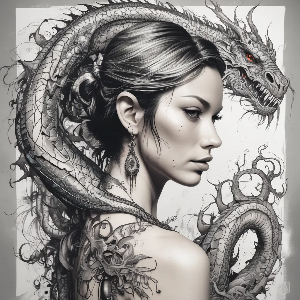 the girl with the dragon татуировка