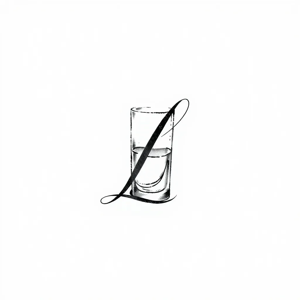 字母L和酒 tatoeage