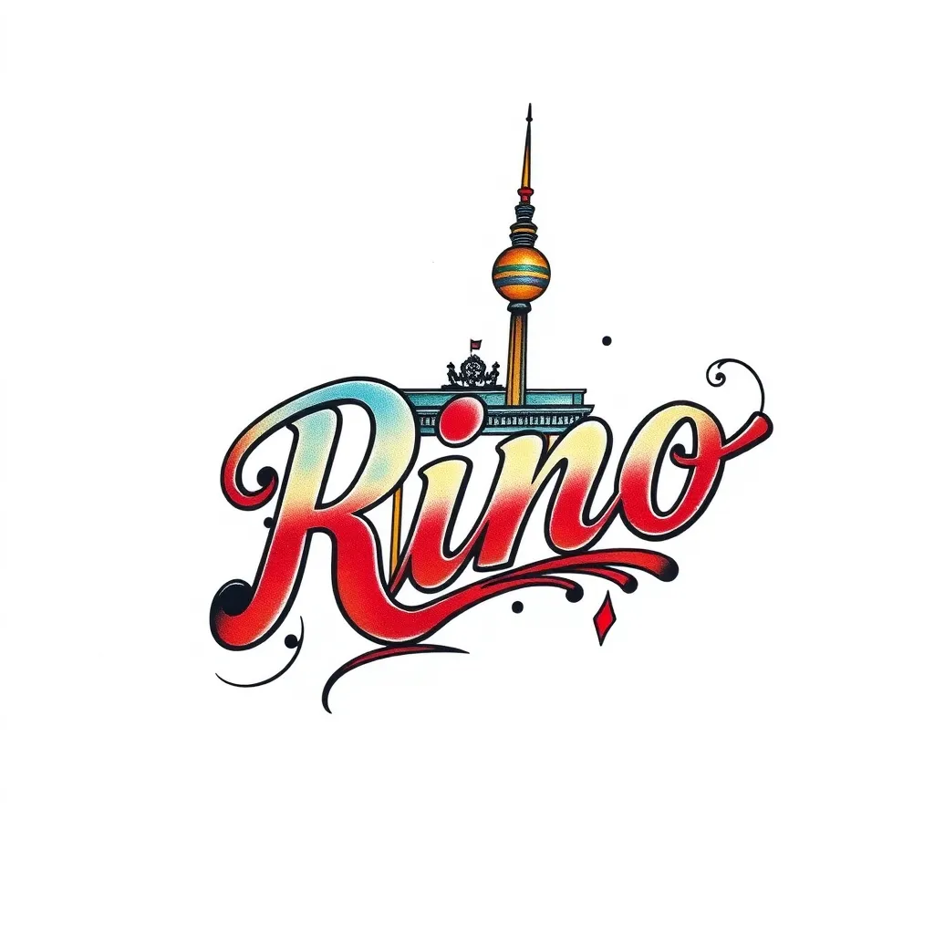 the name rino as berlin tower tatuaggio