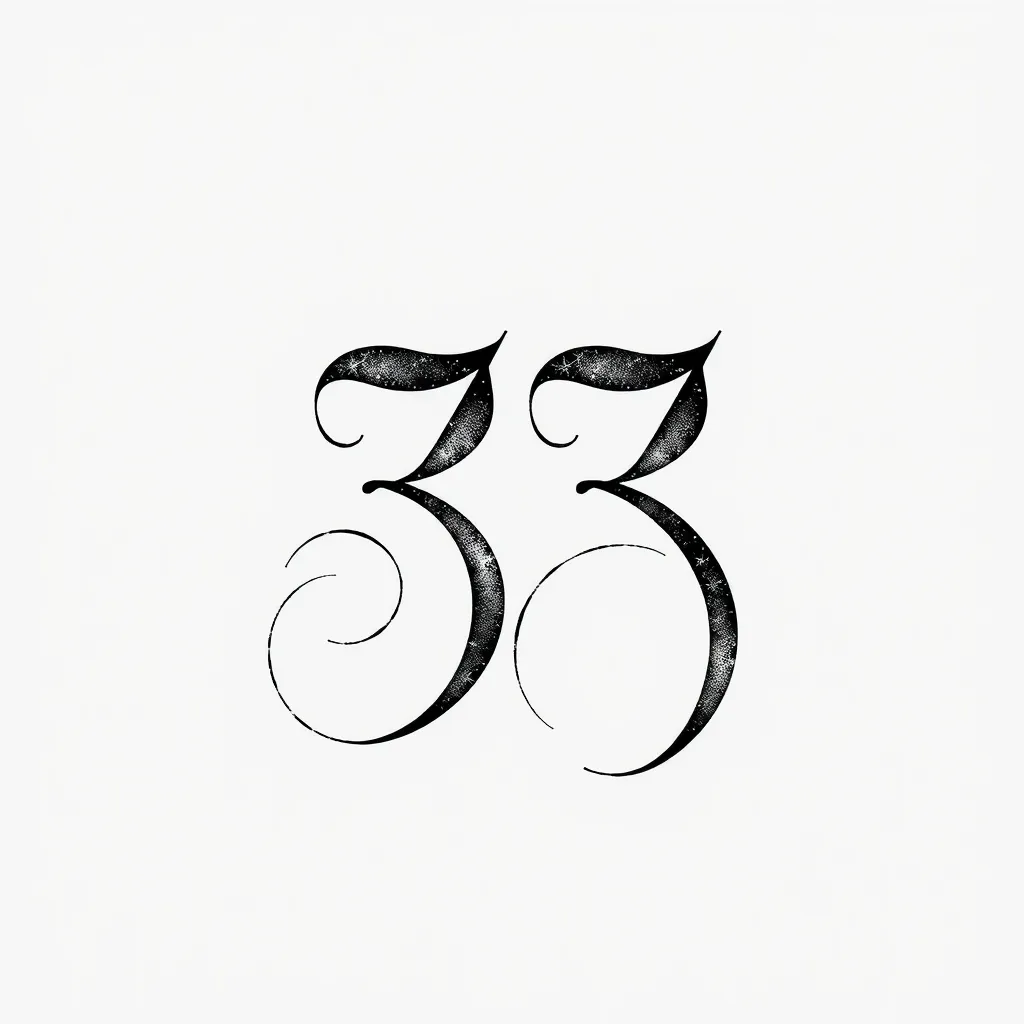 数字33 टैटू