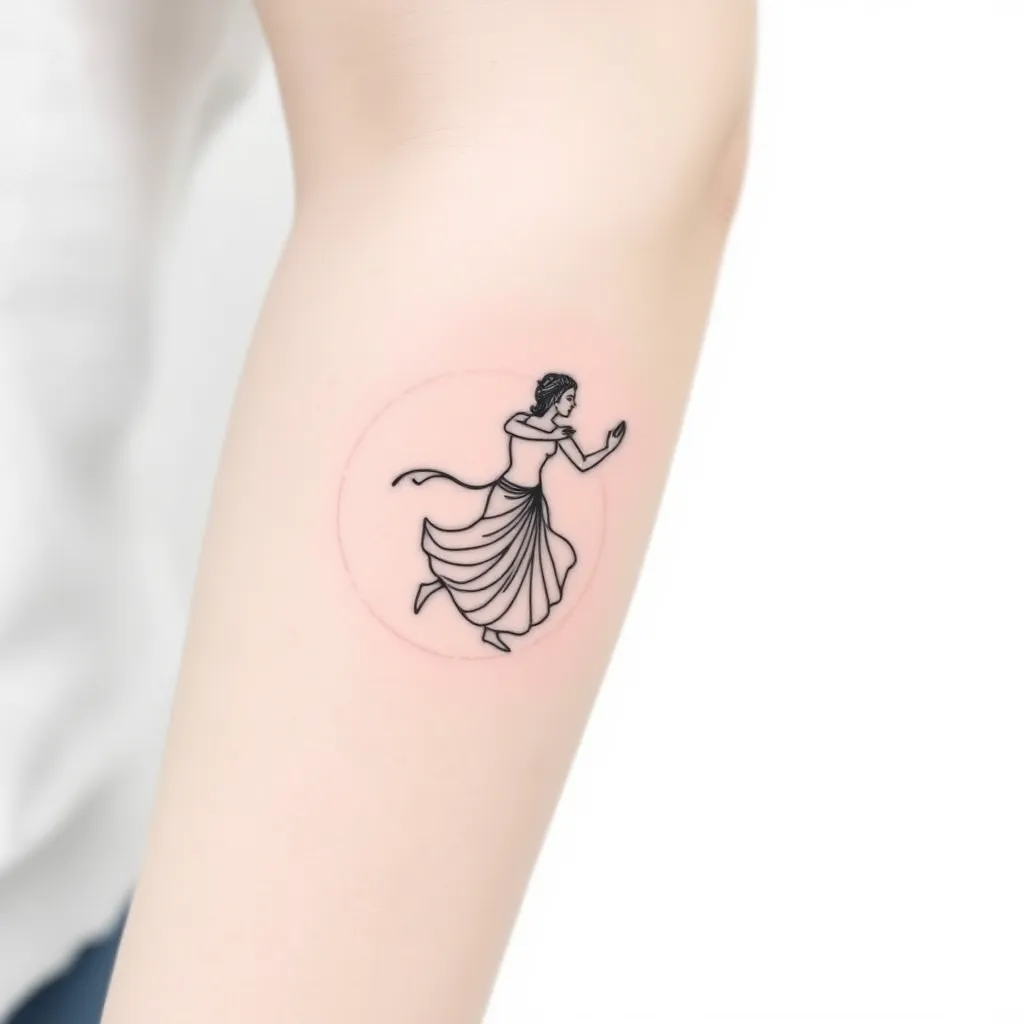 Periodo Peloponneso che balla la tekno piccolo per tatuaggio sul braccio टैटू