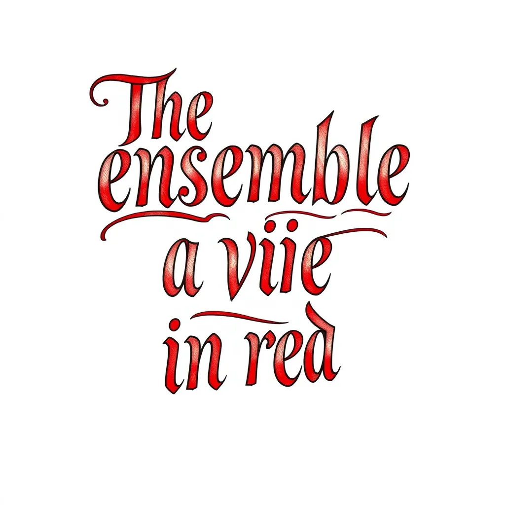 la frase ensemble a vie en color rojo tatuaż