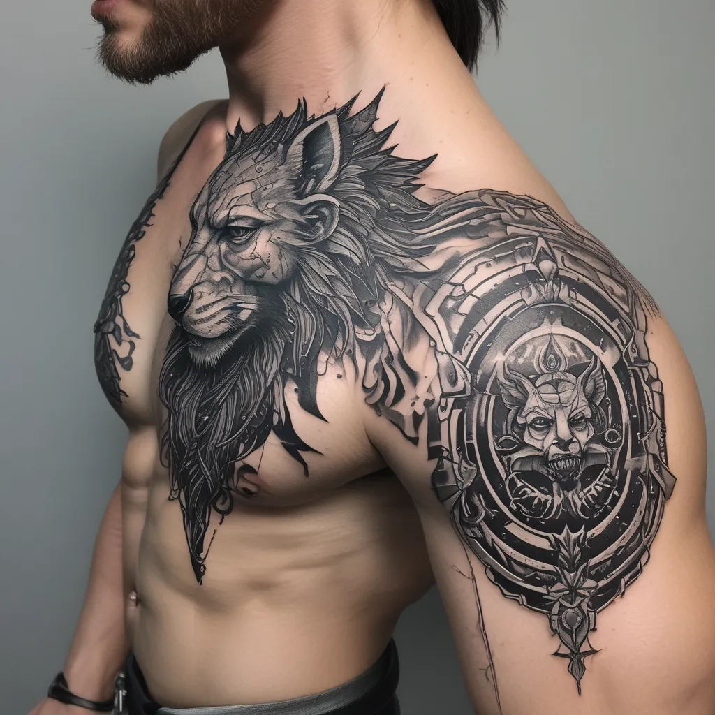 Señales de the witcher en la parte interna del bicep tatuagem