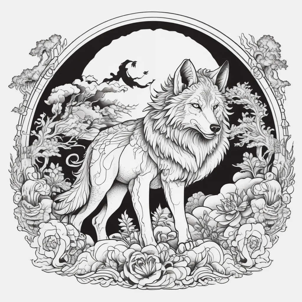 The wolf is alone tatuaggio