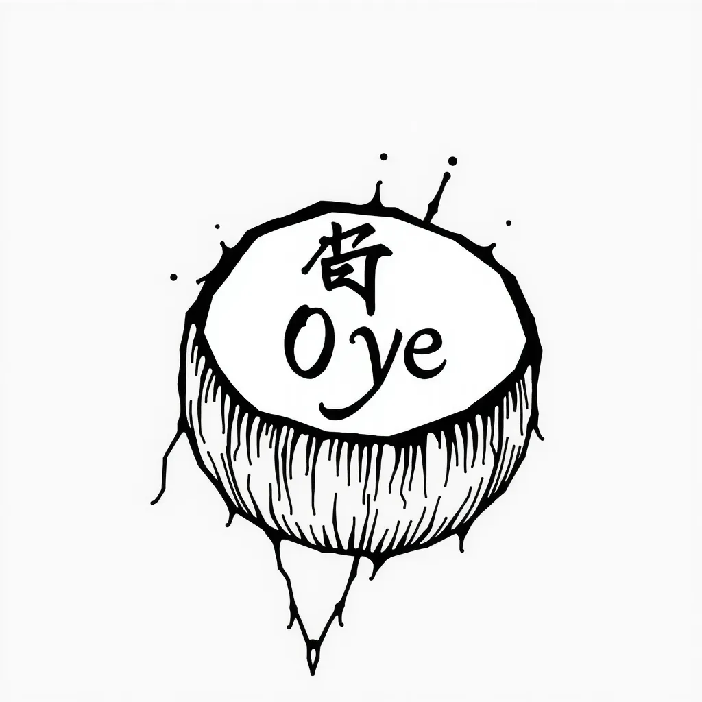 椰子上面有0和ye dövme