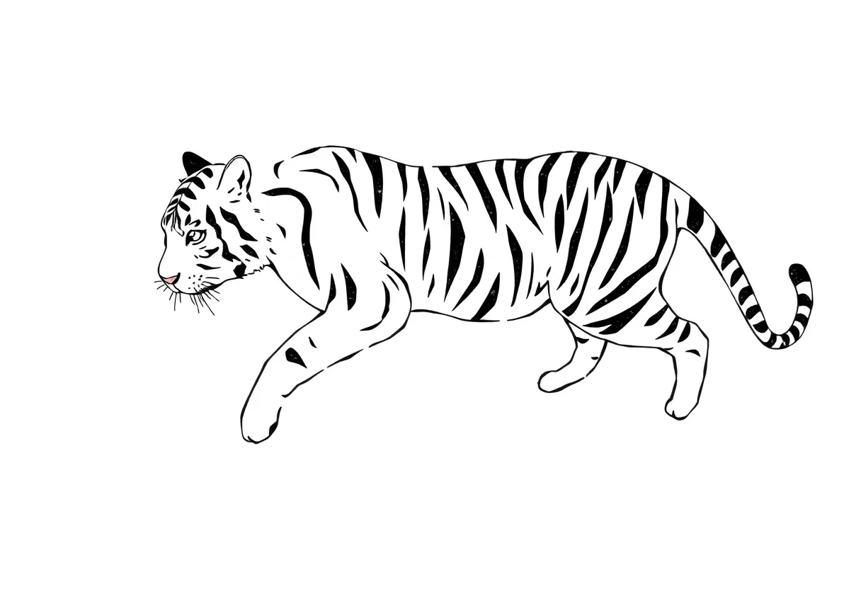 Tiger tatuaż