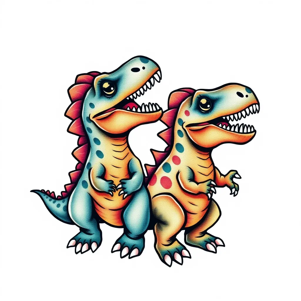 tini dinosaurs brothers tatuaż